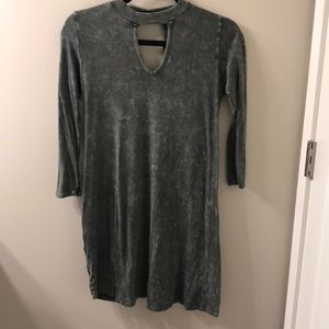 Green/gray tunic dress